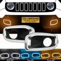 led drl headlight cover for jeep renegade 2015 2018 fog lights daytime running lights driving lights foglights cover