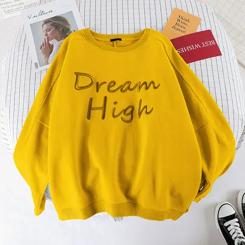 yellow no hood Женский бархатный толстовки с длинным рукавом TIGENA, теплый свитшот с капюшоном в корейском стиле для женщин на осень-зиму - Цвет: yellow no hood