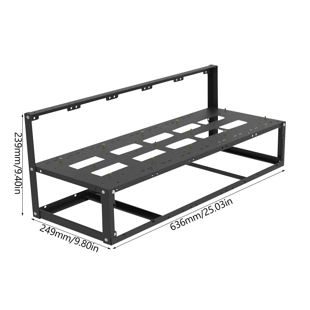 8GPU Майнинг Риг Открытого Типа Корпус Каркаса для Материнской Платы AK2980-D8P-65 S37 B85-65 Pitch BTC ETH Майнера.
