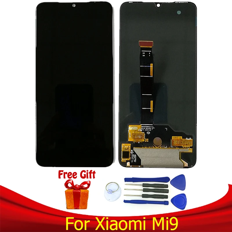 Оригинальный AMOLED дисплей для Xiaomi Mi9 сменный ЖК экран MI9 дигитайзер сенсорного