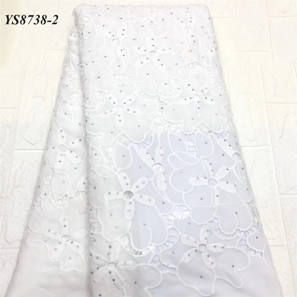 Очень милая Цветочная вышивка Высококачественная сетчатая ткань чистый белый