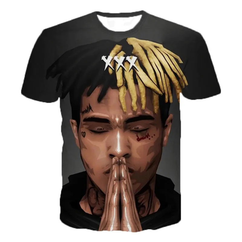 Футболка Xxx Tentacion свитшот пуловер с 3D принтом в стиле рэпера Лил Пип Повседневная