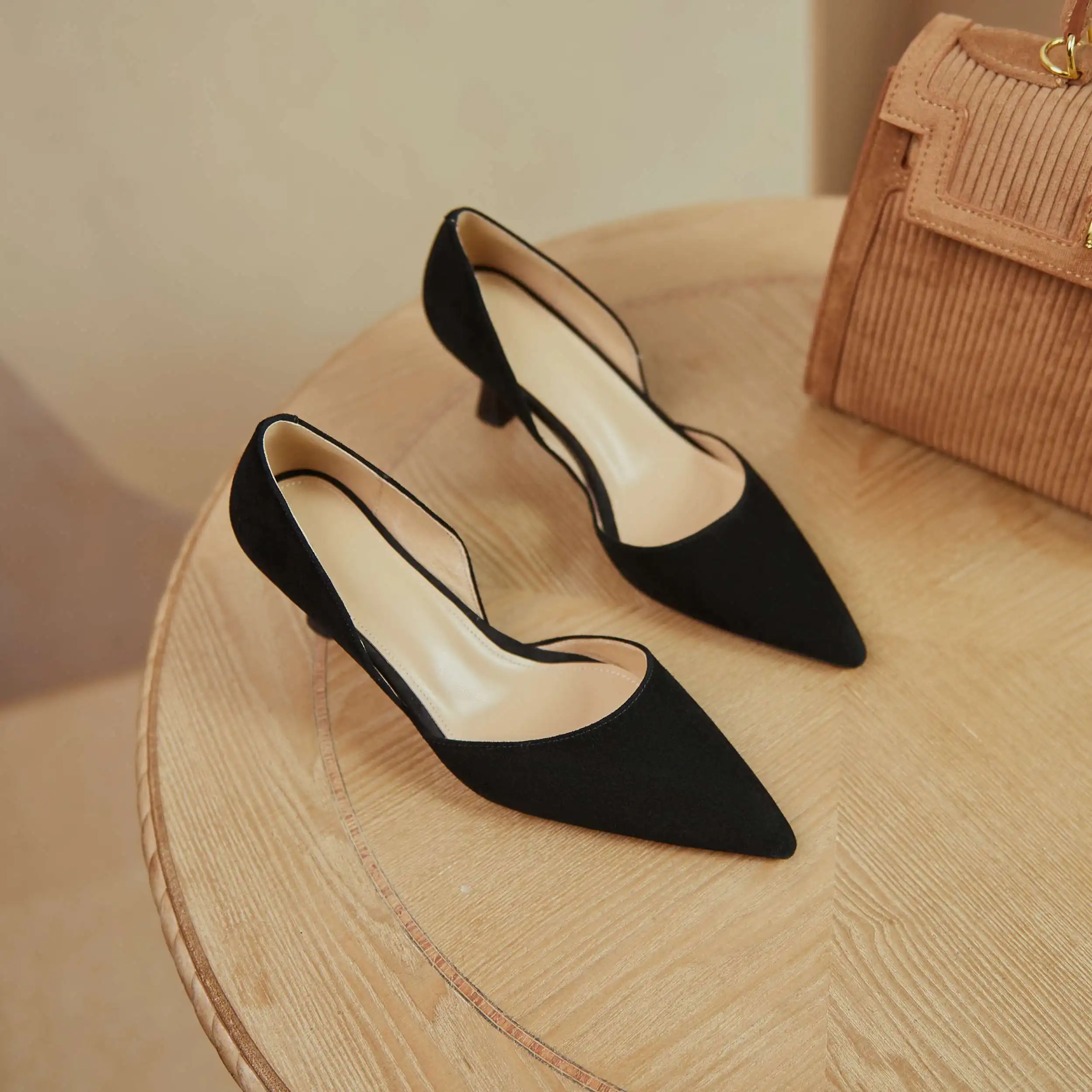 

Krazing Pot 2021 limited customization summer new arrival genuine leather pointed toe high heels mature elegant women pumps L93