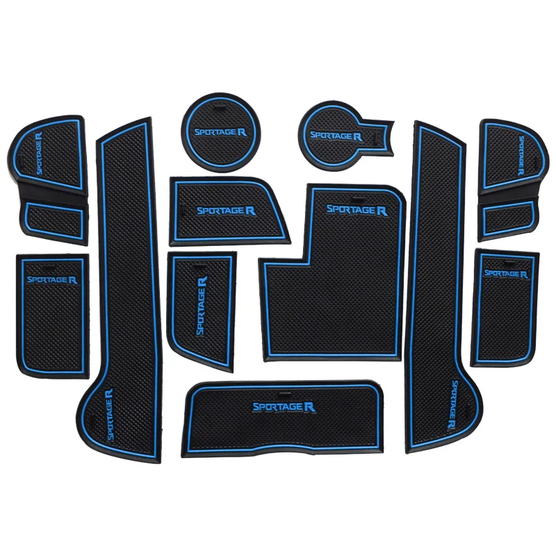 

For KIA Sportage R 2011-2016 Low Profile 3d Rubber Car Anti Slip Mat Non-Slip Covers Interior Door Mats Cup Pad 12pcs