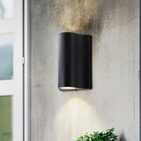 updown 14w led outdoor wall sconce light fixture weatherproof lamp garden black shell