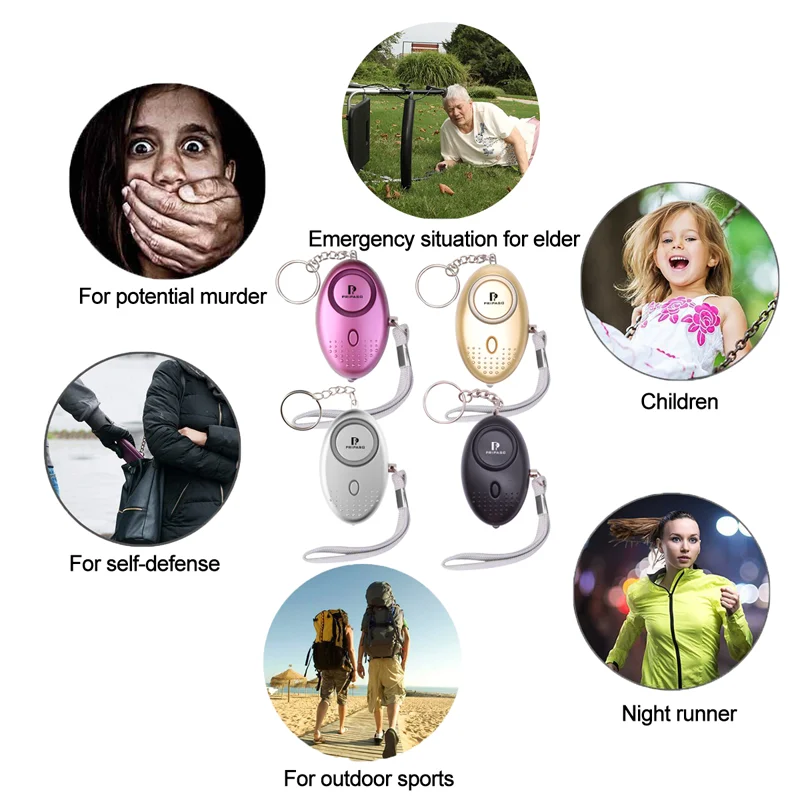 

Pripaso Self Defense Alarm 130Db Security Protect Alert Personal Safety Scream Loud Keychain Emergency Alarm For Women Kids Girl