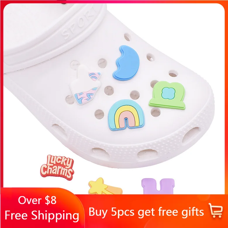

10/25Pcs Mixed PVC Shoes Charms Accessories Women‘s Shoes Decorations Fit Croc Clog Adult X-mas Party Gifts