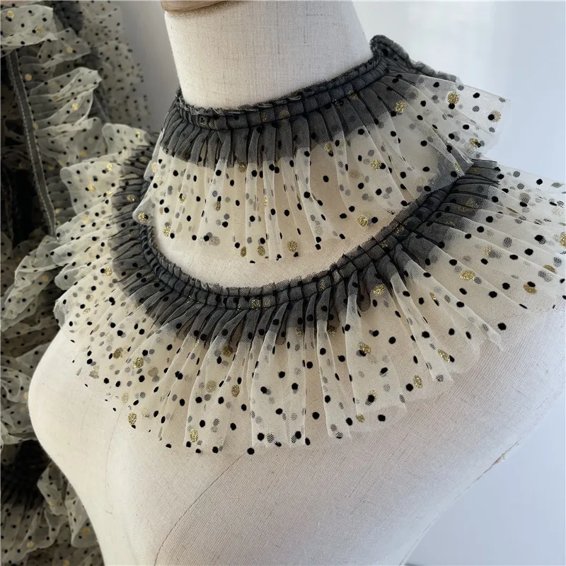 2 метра/упаковка 8 см бежевая сетка черный край черная ткань кружевная отделка в