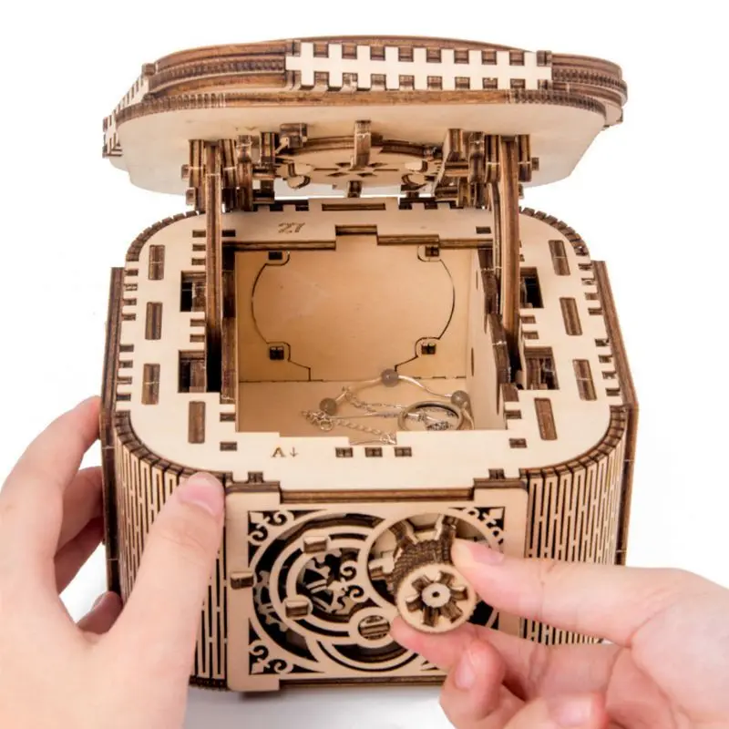 2019 Новые DIY 3D деревянные механические головоломки Коробка ювелирных изделий