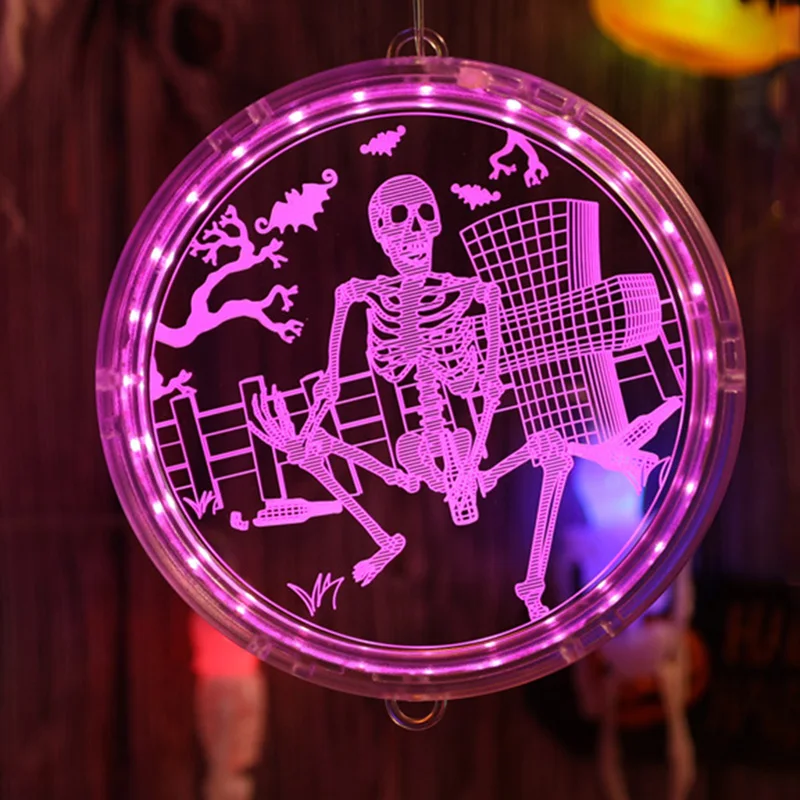 N Хэллоуин Подвесная лампа с присоской чашка светильник для окна декоративный