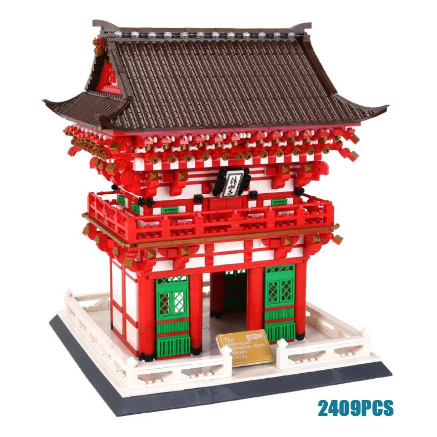 Japan Kiyomizu Temple Benevolent King gate building block world famous Cultural architecture MODEL bricks toys collection | Игрушки и