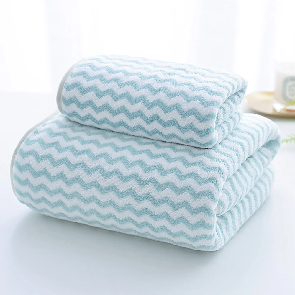 

2-piece bath towel set Superfine fiber soft absorbent towel adult children bath towel set bathroom outdoor sports beach towel