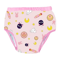 adult printed pink cat trainning pantsadult baby brief with padding insideadult trainning pantfor ddlg diaper lover