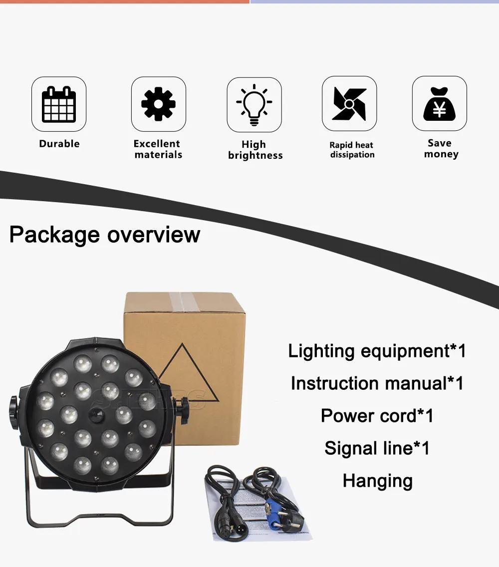 18x18W RGBWA+UV 6in1 LED Par Light Outdoor Zoom Par Can Zoom Led Par Light For Birthday Party Wedding Dj Disco Dance Floor Clubs