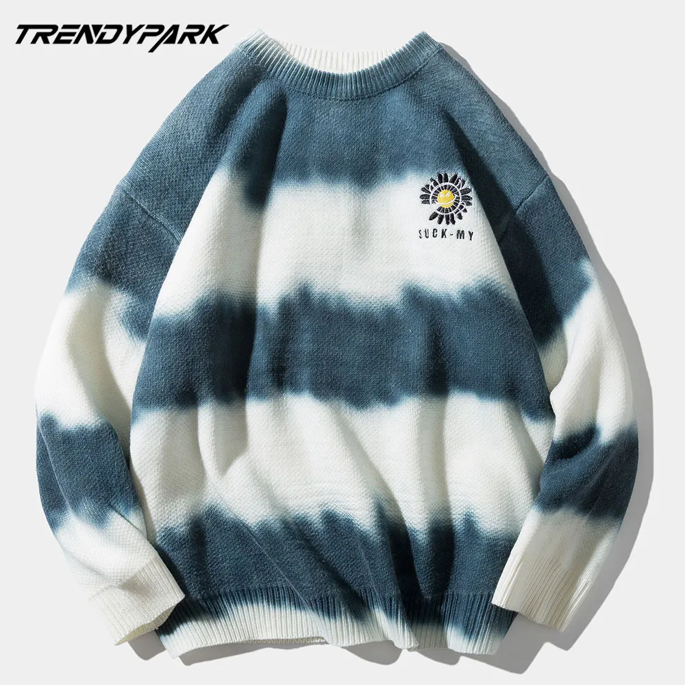 Свитер Мужской трикотажный в стиле оверсайз уличная одежда винтажный полосатый