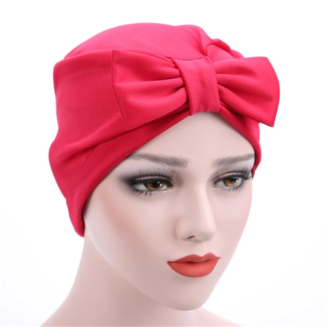 Мусульманская Кепка с большим бантом женская кепка цельный тюрбан Женские
