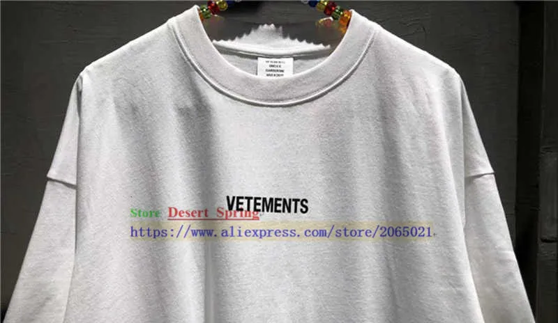 2019 мужские и женские футболки Vetement 1:1 высококачественные цифровые прямые впрыска