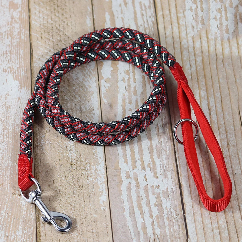 

Non-slip Large Dog Leash Reflective pet Walking Leads Nylon Long Dog Rope soft Padded handle For Medium big Dogs
