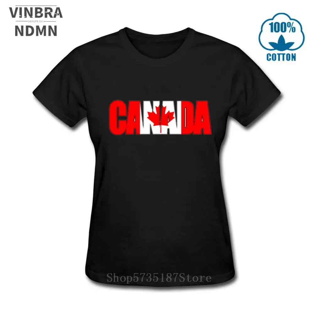 Модная футболка с 3D красным канадским флагом 2020 хлопковая летняя круглым вырезом