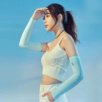 ohsunny light soft breathable stretchable lady anti uv arm sleeves upf50 outdoor sun protection coolchill driving cycling