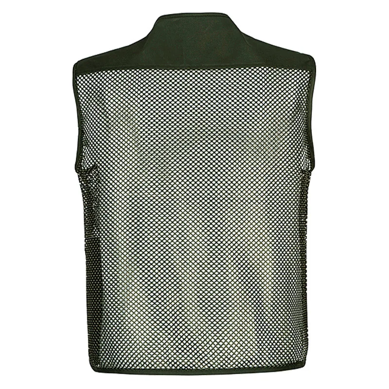 Мужской сетчатый жилет без рукавов Повседневная дышащая куртка с несколькими
