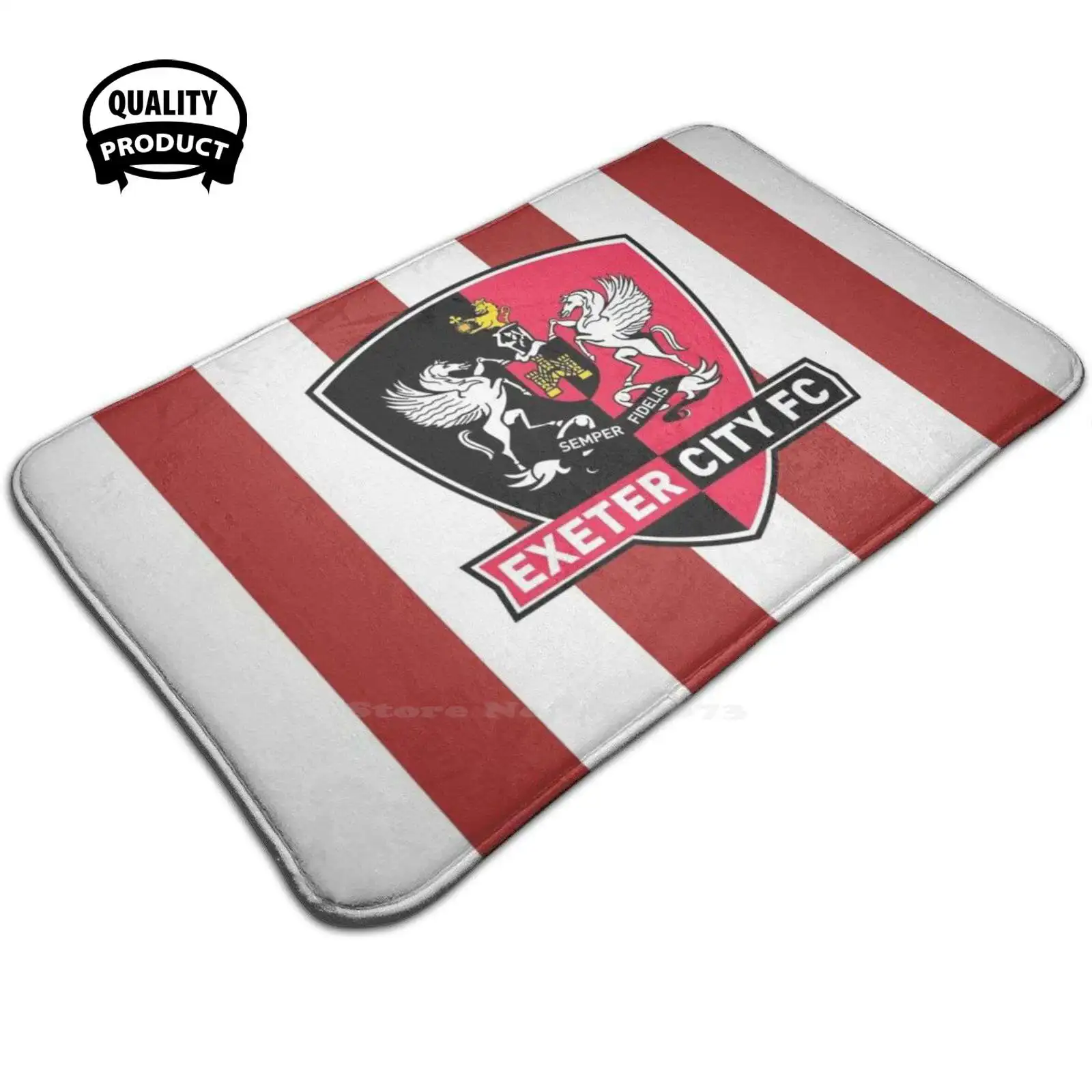 Удобный дверной коврик Exeter City Fc для ног Afc футбольный клуб английский черный два
