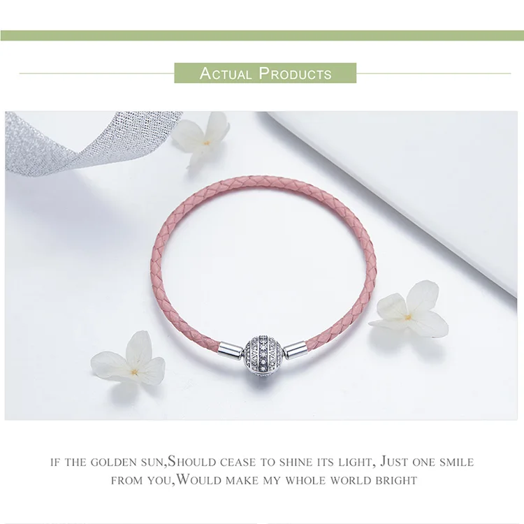 Womak подлинное серебро 925 пробы синие глаза CZ кожаный браслет Pandora браслет очаровательные бусины Стерлинговое Серебро Изготовление ювелирных изделий