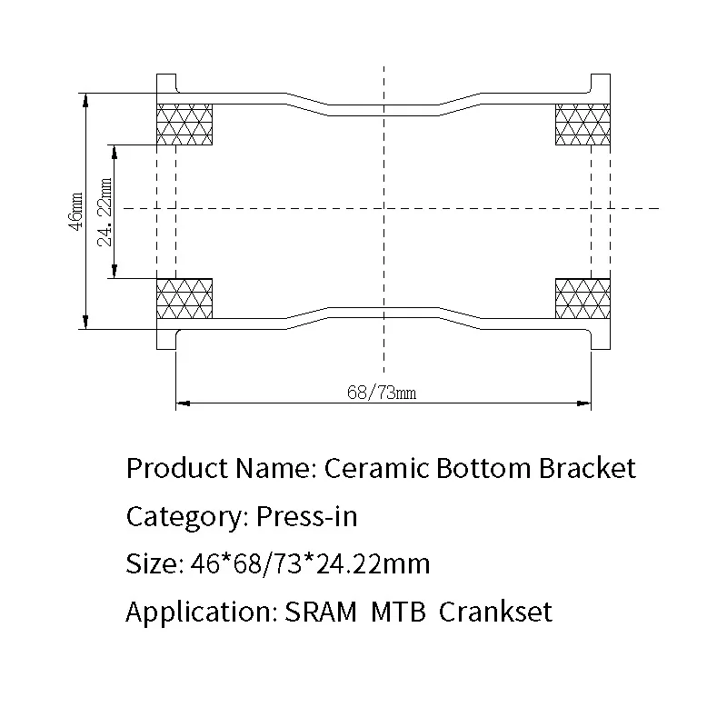 PF30 68 73 SRAM MTB Hscer ceramics Bottom Bracket BB30 PF30 BSA ROAD MTB bicycle bearing - Цвет: PF30 68 73 SRAM MTB