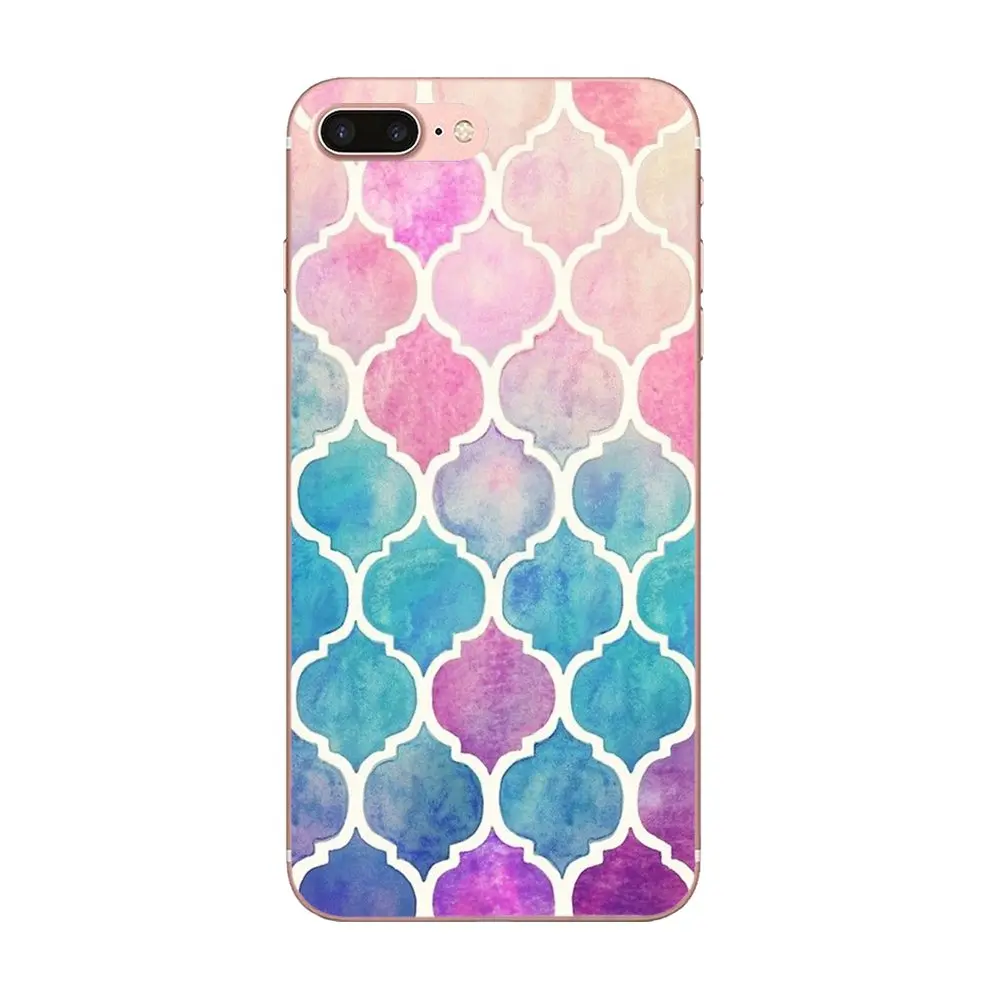 Для Apple iPhone X XS Max XR 4 4S 5 5C 5S SE 6 6S 7 8 Plus уникальный рисунок в виде ромбовидной решетки |