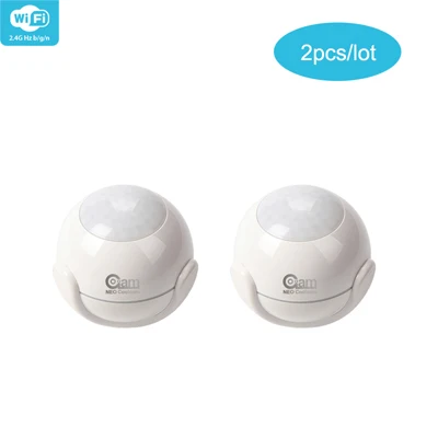NEO COOLCAM WiFi PIR датчик движения беспроводной пассивный инфракрасный детектор охранная сигнализация датчик Tuya APP управление IFTTT - Цвет: WIFI PIR 2PCS