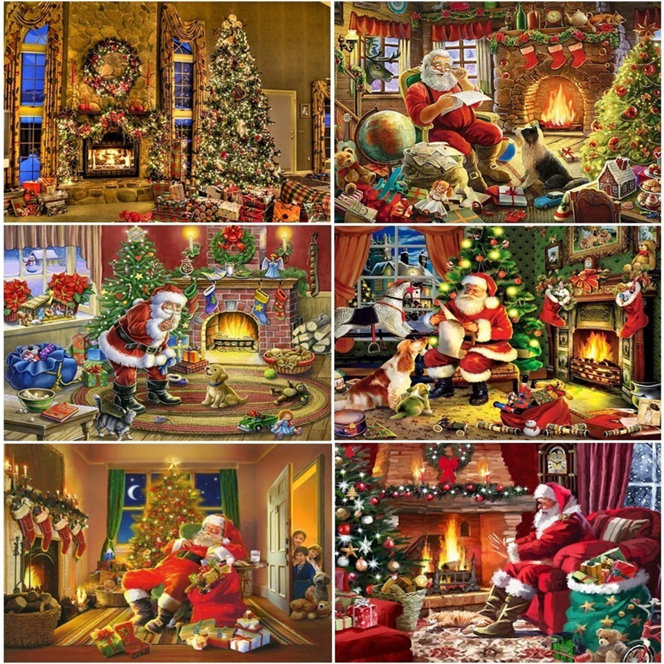 AZQSD Алмазная картина Санта Клаус Рождественская вышивка подарок Рукоделие