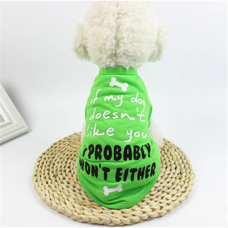 Летняя одежда для собак футболка домашних животных пудель Бишон померанский со