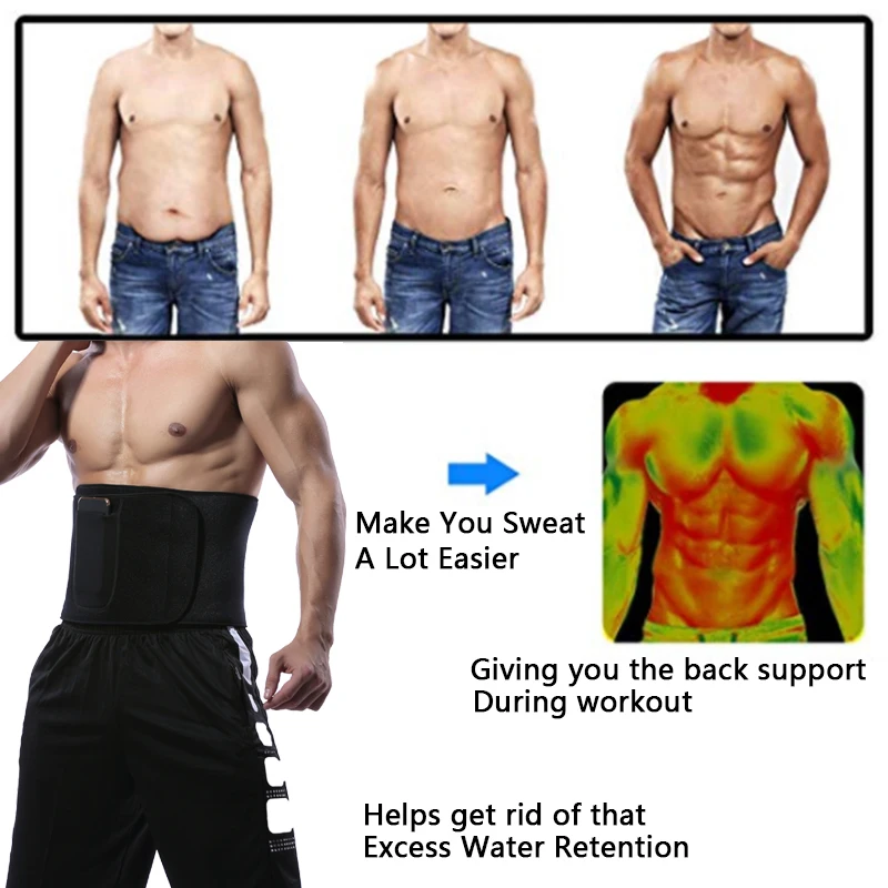 Man Women Neoprene Waist Trainer Slimming Belt Tummy Reducing Belts Body Shapers Promote Sweat Shapewear Shaper Modeling Strip | Красота и