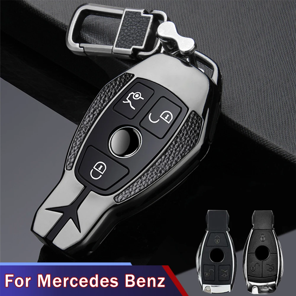 

Luxury Zinc Alloy Car Key Case Cover Key Holder Shell For Mercedes Benz W210 W211 W212 W124 W176 W202 W205 SLK AMG