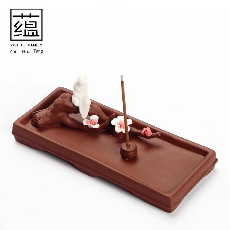 Фиолетовый песок Joss-палка Чай церемонии Kodo Ладан держатель из мультфильма