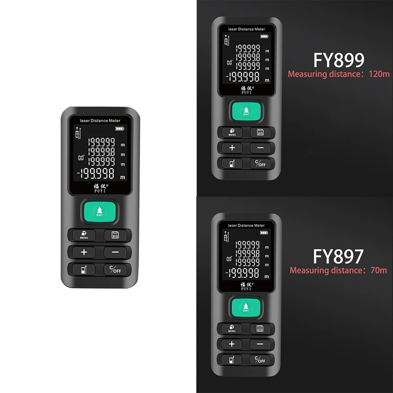 

FUYI Distance Range Meter Long Measuring Distance Rangefinder Digital Angle Range Finder Tape Measure Tool