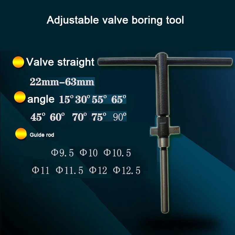 

19-piece valve reamer, adjustable reamer valve boring tool, applicable range 22 to 63mm valve repair tool