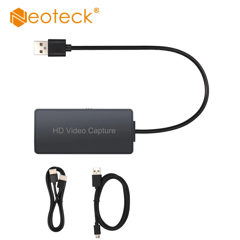 

Neoteck USB 2.0 HDMI-Compatible Game Capture Card support Out 1 or Out 2 Capture Windows 7 8 10 Linux Mac OS Youtube OBS Twitch