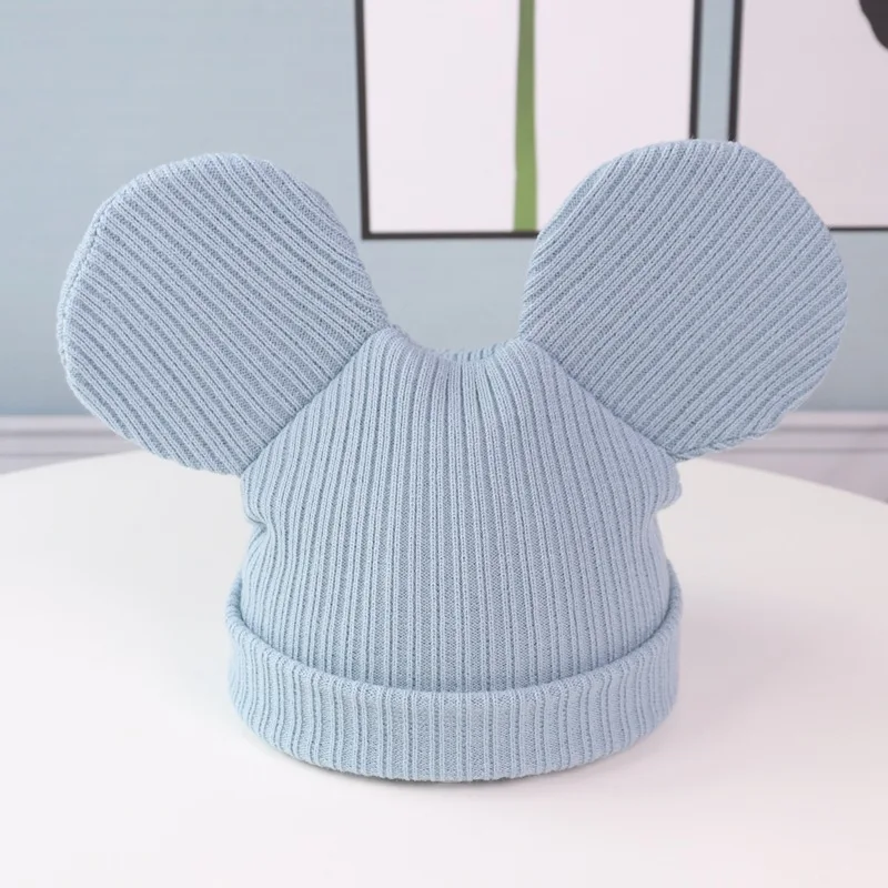 Детские шапки новинка 2020 зимние вязаные для родителей и детей с большими ушами