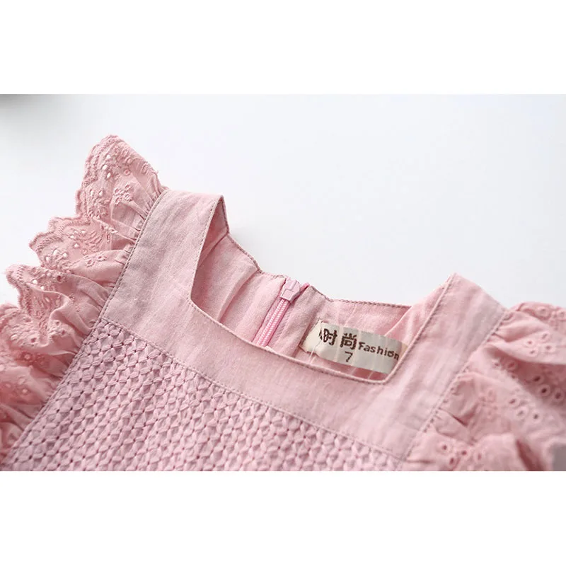 

New 2021 Summer Baby Girls Sleeveless Hollow Out Dresses Kids Baby Girl Princess Dress Clothing Kids Casual Fashion Girls Dress