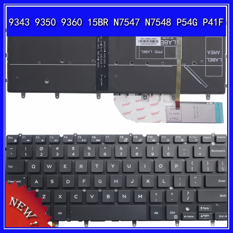 

Laptop Keyboard for DELL XPS13 9343 9350 9360 15BR N7547 N7548 P54G P41F Notebook Replace Keyboard