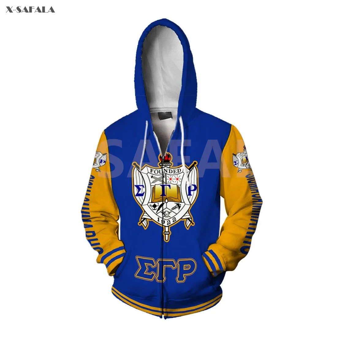 

Sigma Gamma Rho Pattern 3D Over Printed Hoodie Man Women 3 Unisex Outwear Zipper Pullover Sweatshirt Casual