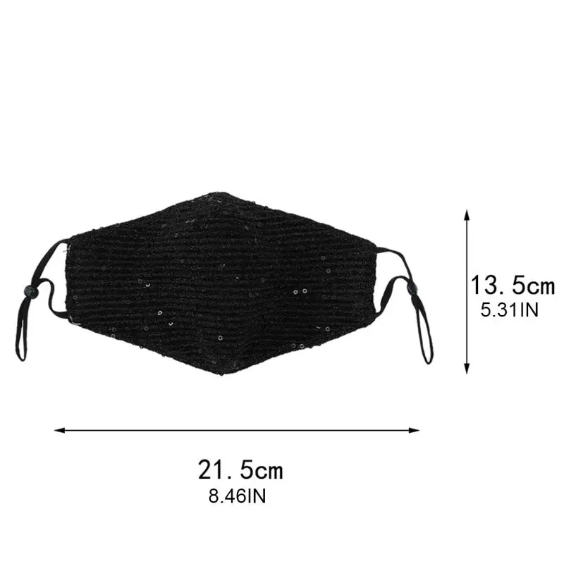 

Fashion Sequin Dust Cotton Mouth Mask Reusable Washable Outdoor Cycling Camping Travel Mouth-Muffle Respirator