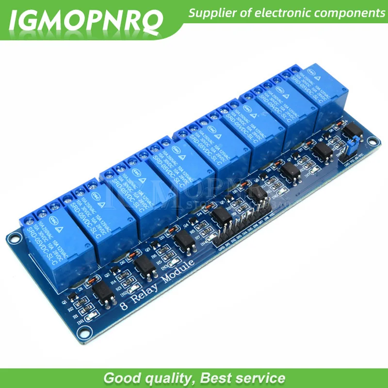 10 шт. с оптроном 8 канальный релейный модуль контрольная панель реле ПЛК 5V