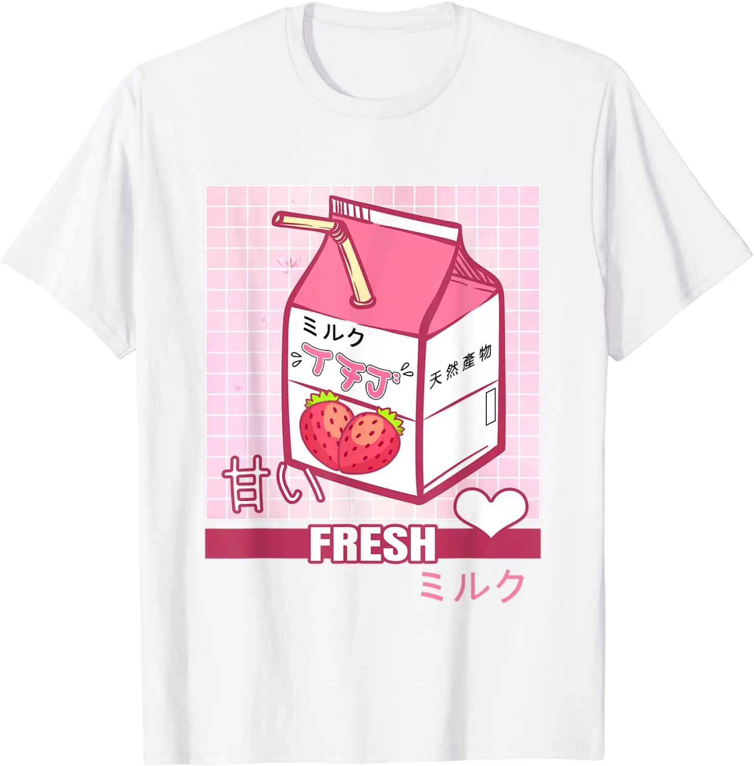 

Summer Men T-shirt 90s Japanese Otaku Stylish Aesthetic Milk Printing Graphic T-shirts Fashion Short Sleeve Cotton Tops S-3XL