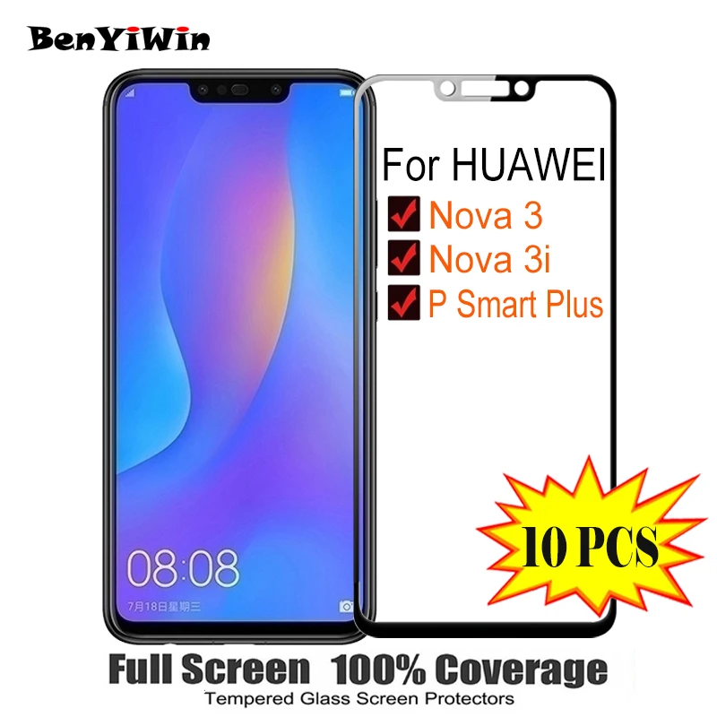 Защитное стекло закаленное для Huawei Nova 3 3i P Smart Plus PAR LX1 INE LX2 FIG 9H|Защитные стёкла и