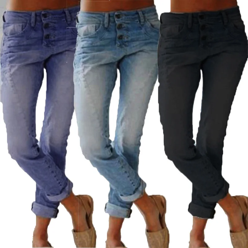 

2021 summer new women's jeans SLIM STRAIGHT pants