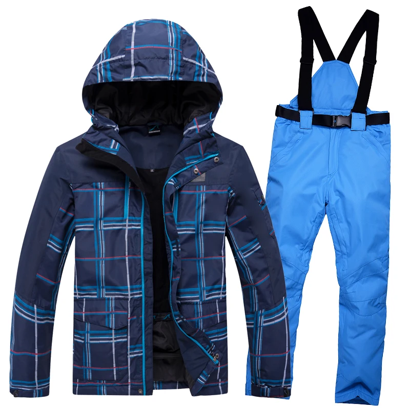 Лыжный костюм мужской модный зимний лыжный для сноуборда Мужская лыжная куртка +