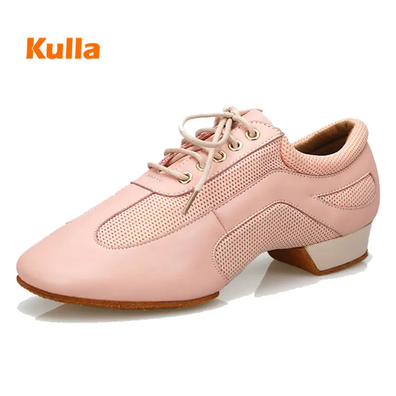 Женская обувь для джаза и латиноамериканских танцев розовая Обувь бальных