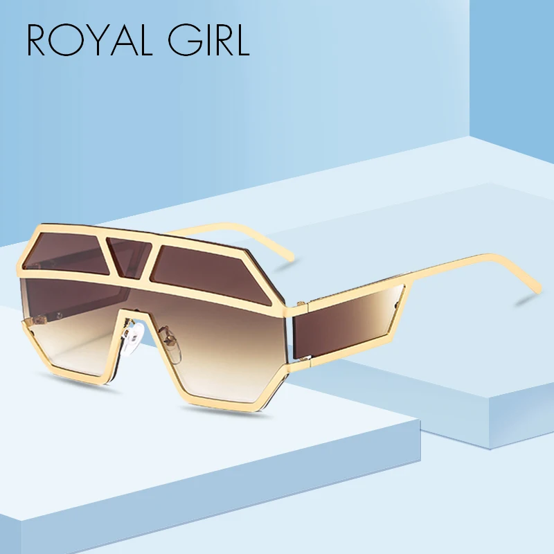 Солнцезащитные очки Мужские без оправы с заклепками в винтажном стиле |